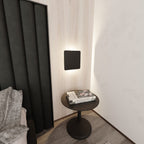 Wandlamp gepoedercoat staal minimalistisch Vorm mat zwart 26 x 26 cm, voor trap, gang en entree