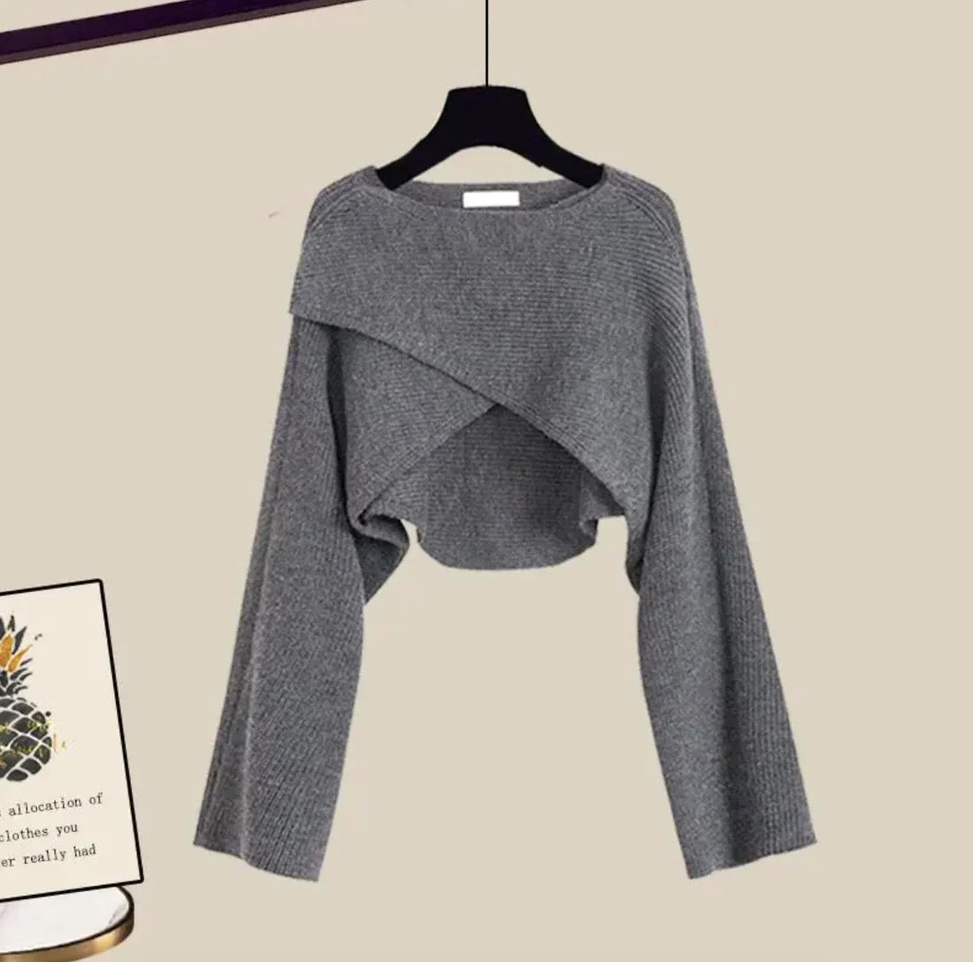 Women's Three-Piece Long Sleeve Set – Modern Casual Outfit for Everyday and Home