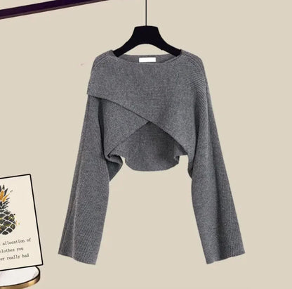 Women's Three-Piece Long Sleeve Set – Modern Casual Outfit for Everyday and Home