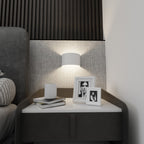 Wandlamp gepoedercoat staal modern Vouw wit, 20 x 14 cm, voor trap, gang en entree