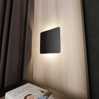 Wandlamp gepoedercoat staal minimalistisch Vorm mat zwart 26 x 26 cm, voor trap, gang en entree