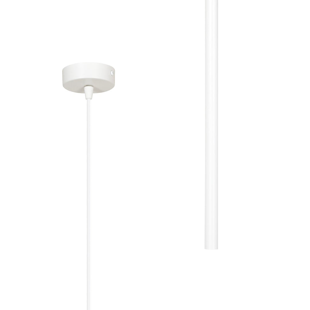Hanglamp Selter gepoedercoat staal minimalistisch wit, hoogte verstelbaar, 1 x G9-fitting