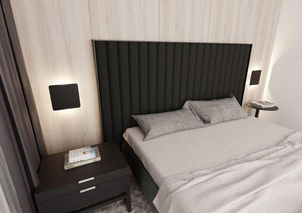 Wandlamp gepoedercoat staal minimalistisch Vorm mat zwart 26 x 26 cm, voor trap, gang en entree