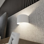 Wandlamp gepoedercoat staal modern Vouw wit, 20 x 14 cm, voor trap, gang en entree