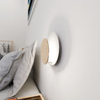Wandlamp gepoedercoat staal en multiplex Scandinavisch wit Cirkel 1A, 22 x 20 cm voor woonkamer, slaapkamer en hal