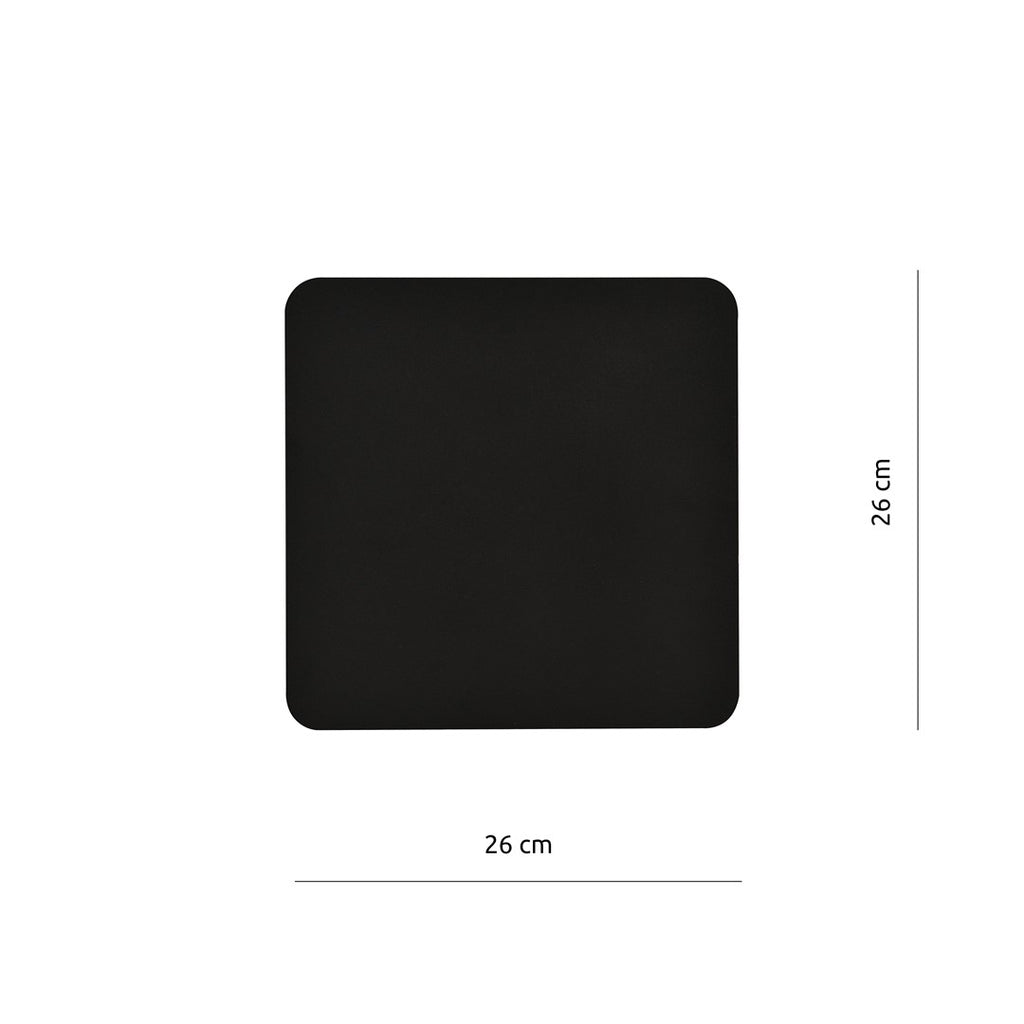 Wandlamp gepoedercoat staal minimalistisch Vorm mat zwart 26 x 26 cm, voor trap, gang en entree
