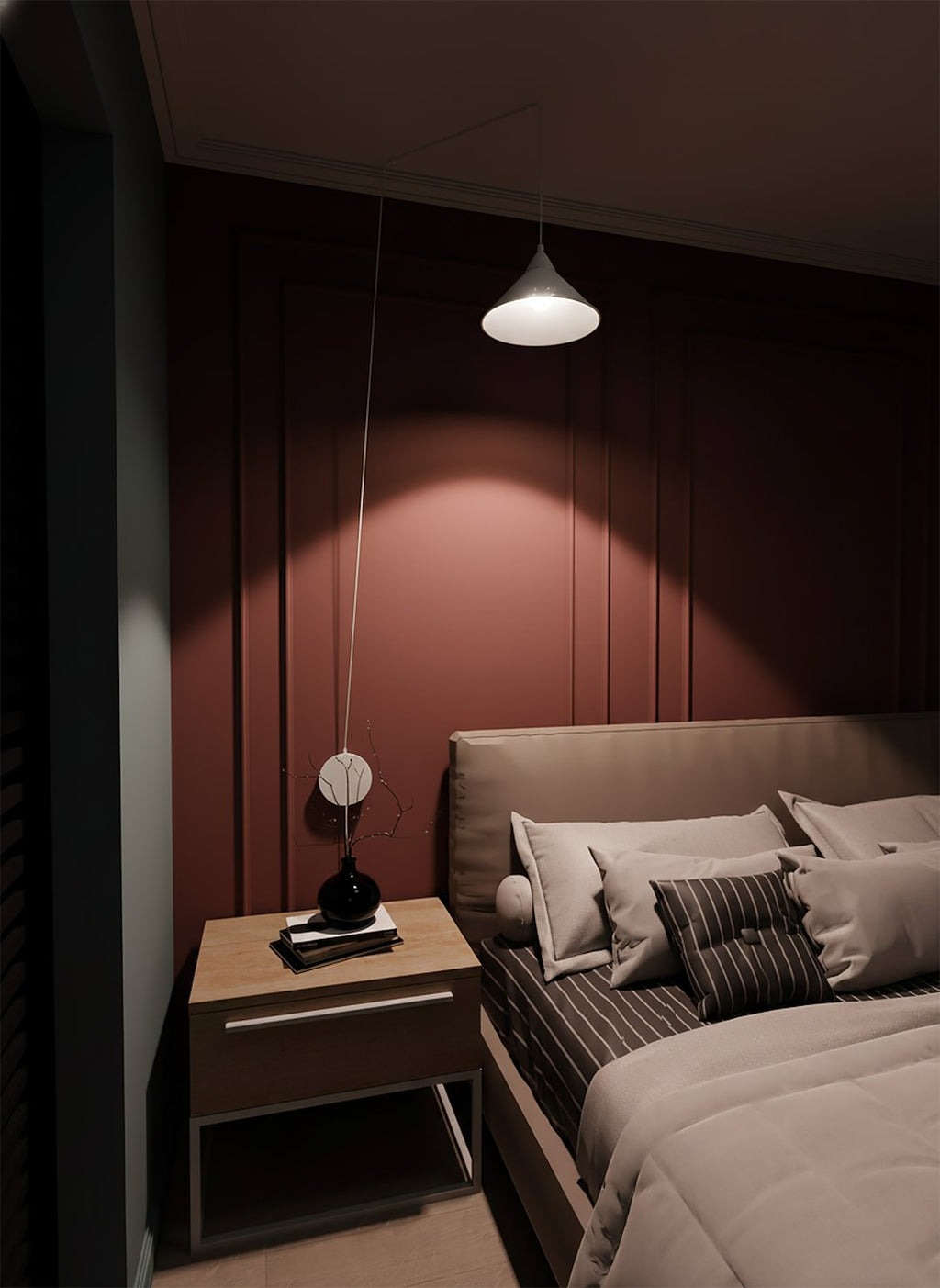 Hanglamp gepoedercoat staal Abramo, Scandinavisch, wit, 1 lamp met E27-fitting voor woonkamer en eetruimte