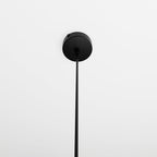 Hanglamp gepoedercoat staal en glas Cosmo, zwart met transparante glazen kap Ø 14 cm, verstelbaar