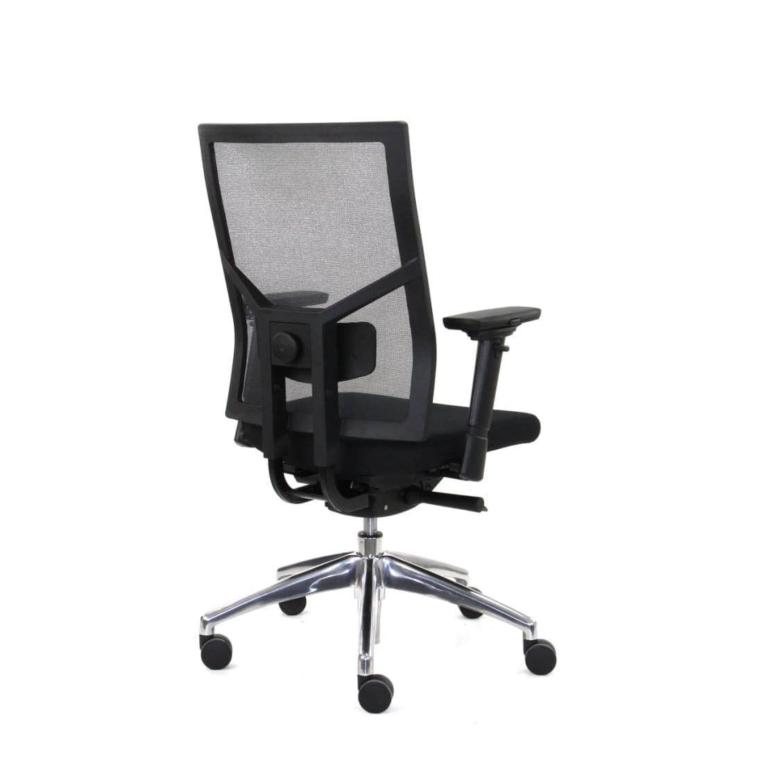 Bureaustoel ergonomisch mesh zwart, Regain-zitting, 4D-armleggers, lendensteun en synchroonmechaniek, Zuidas