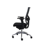 Bureaustoel ergonomisch mesh zwart, Regain-zitting, 4D-armleggers, lendensteun en synchroonmechaniek, Zuidas