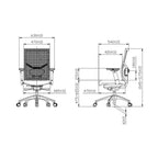 Bureaustoel ergonomisch mesh zwart, Regain-zitting, 4D-armleggers, lendensteun en synchroonmechaniek, Zuidas