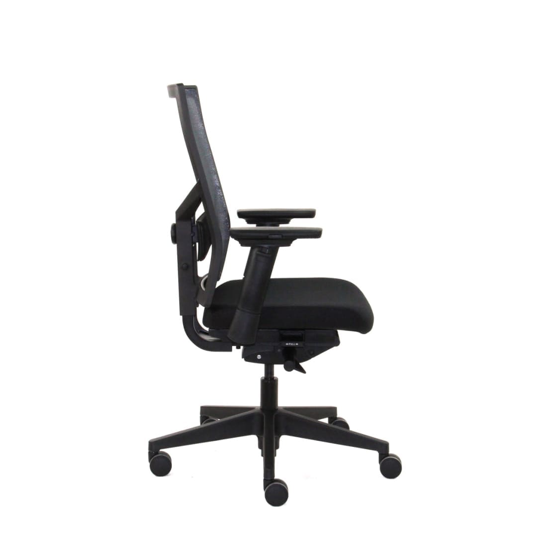 Bureaustoel ergonomisch mesh zwart, Regain-stoffering, 4D-armleggers en synchroonmechaniek
