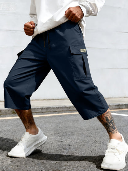 Herren Cargo Shorts Freizeit Knie-Länge mit Taschen – Lässige Streetwear für Alltag und Sport