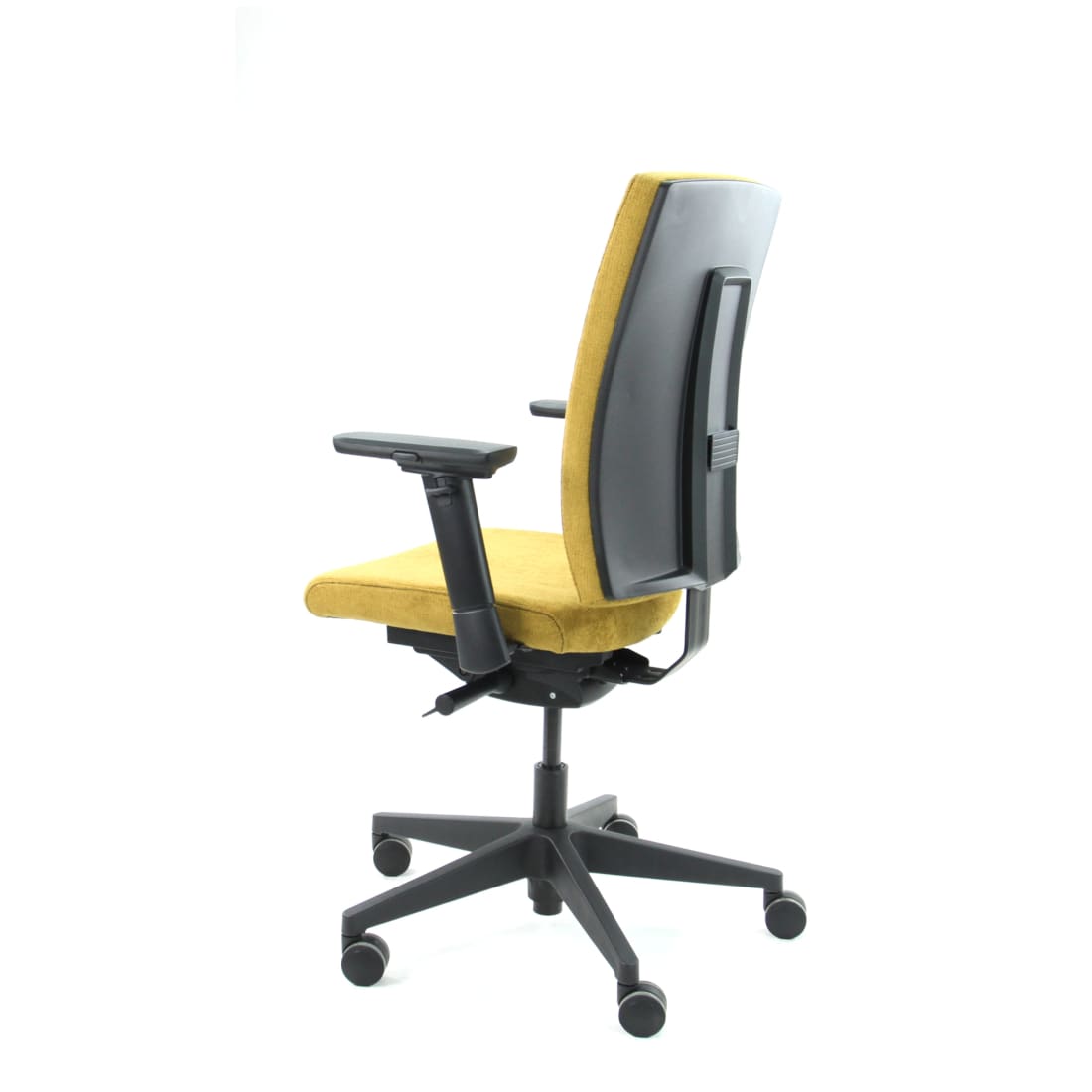 Bureaustoel ergonomisch Regain stof geel (ocre) Eva Comfort, 4D-armleggers en verstelbare lendensteun