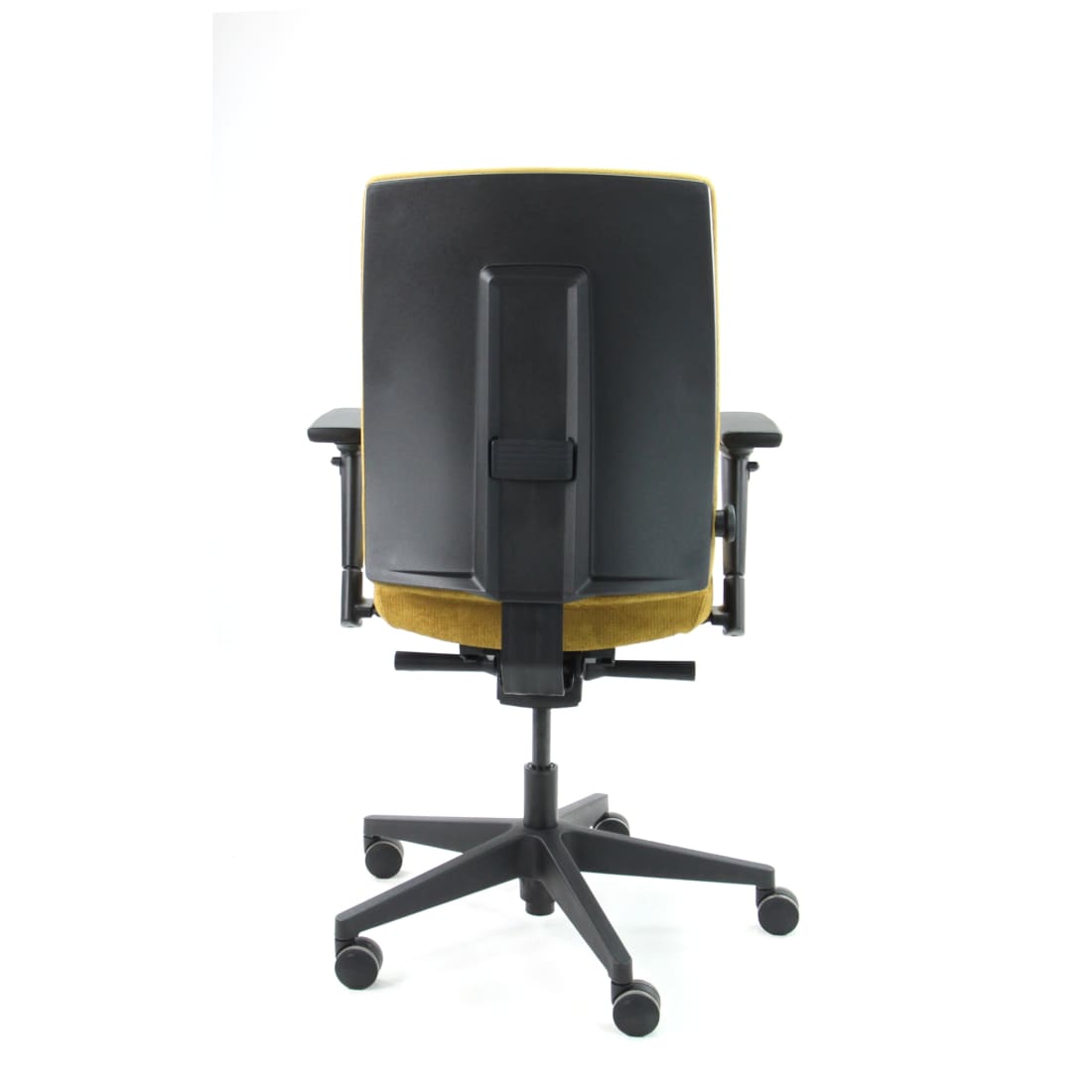 Bureaustoel ergonomisch Regain stof geel (ocre) Eva Comfort, 4D-armleggers en verstelbare lendensteun
