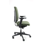 Bureaustoel ergonomisch Regain-stof groen Eva Comfort, verstelbare lendensteun en 4D-armleggers
