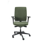 Bureaustoel ergonomisch Regain-stof groen Eva Comfort, verstelbare lendensteun en 4D-armleggers