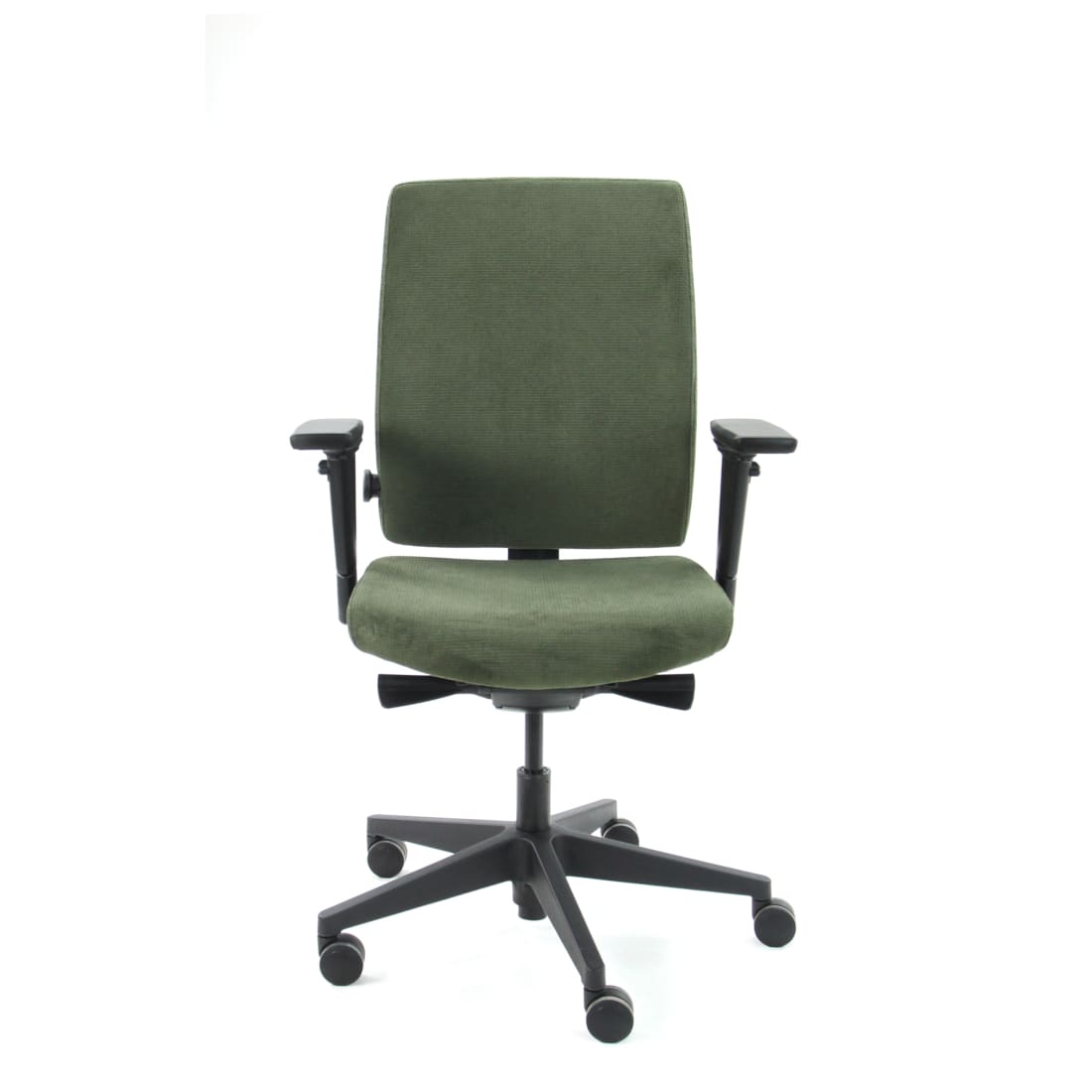 Bureaustoel ergonomisch Regain-stof groen Eva Comfort, verstelbare lendensteun en 4D-armleggers