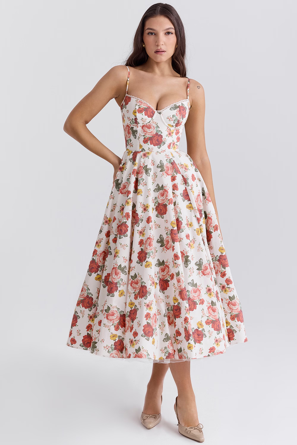 Women's Festive Strapless Dress in Vintage Style for Special Occasions and Evening Events