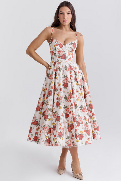Women's Festive Strapless Dress in Vintage Style for Special Occasions and Evening Events