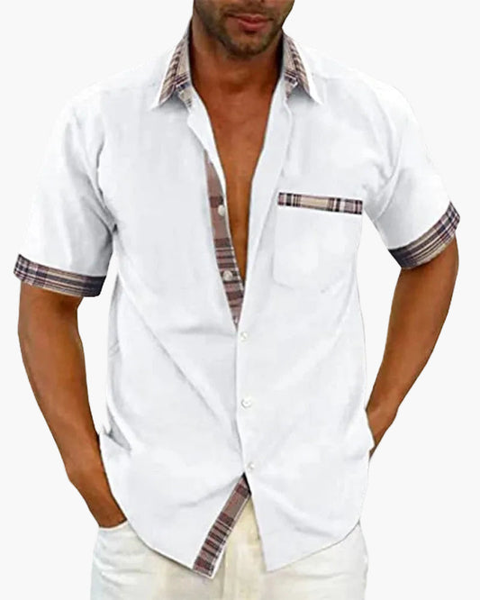 Herren Kurzarm Freizeithemd mit Karodetails – Modernes Hemd für Alltag & Events
