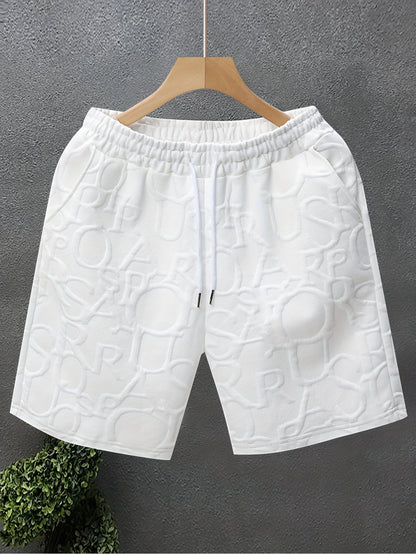 Herren Freizeitshorts mit Prägung – Moderne Geometrische Muster, Sportlich & Stilvoll