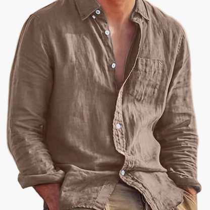 Men's casual shirt with button placket and modern cut for everyday wear and going out