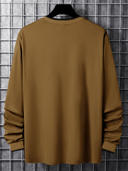 Herren Langarmshirt "Chicago" mit Rundhalsausschnitt und Rippbündchen