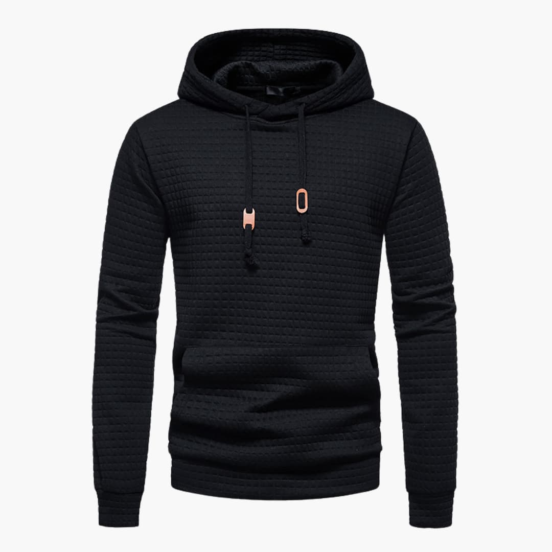 Men's Checked Hoodie – Modern Casual Hoodie with Comfort and Style