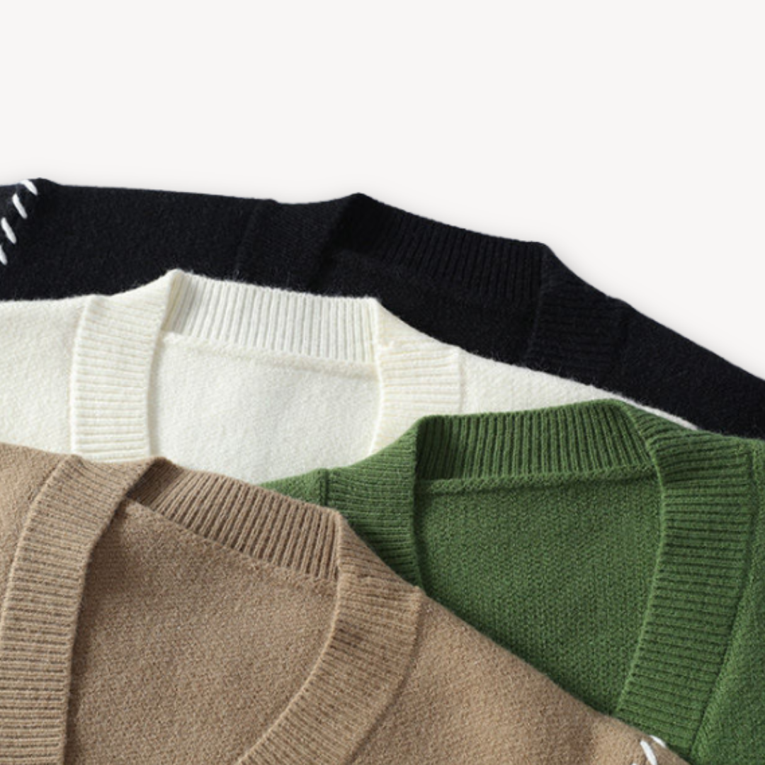 Men's knit cardigan with button placket and modern design – Comfortable casual and office look