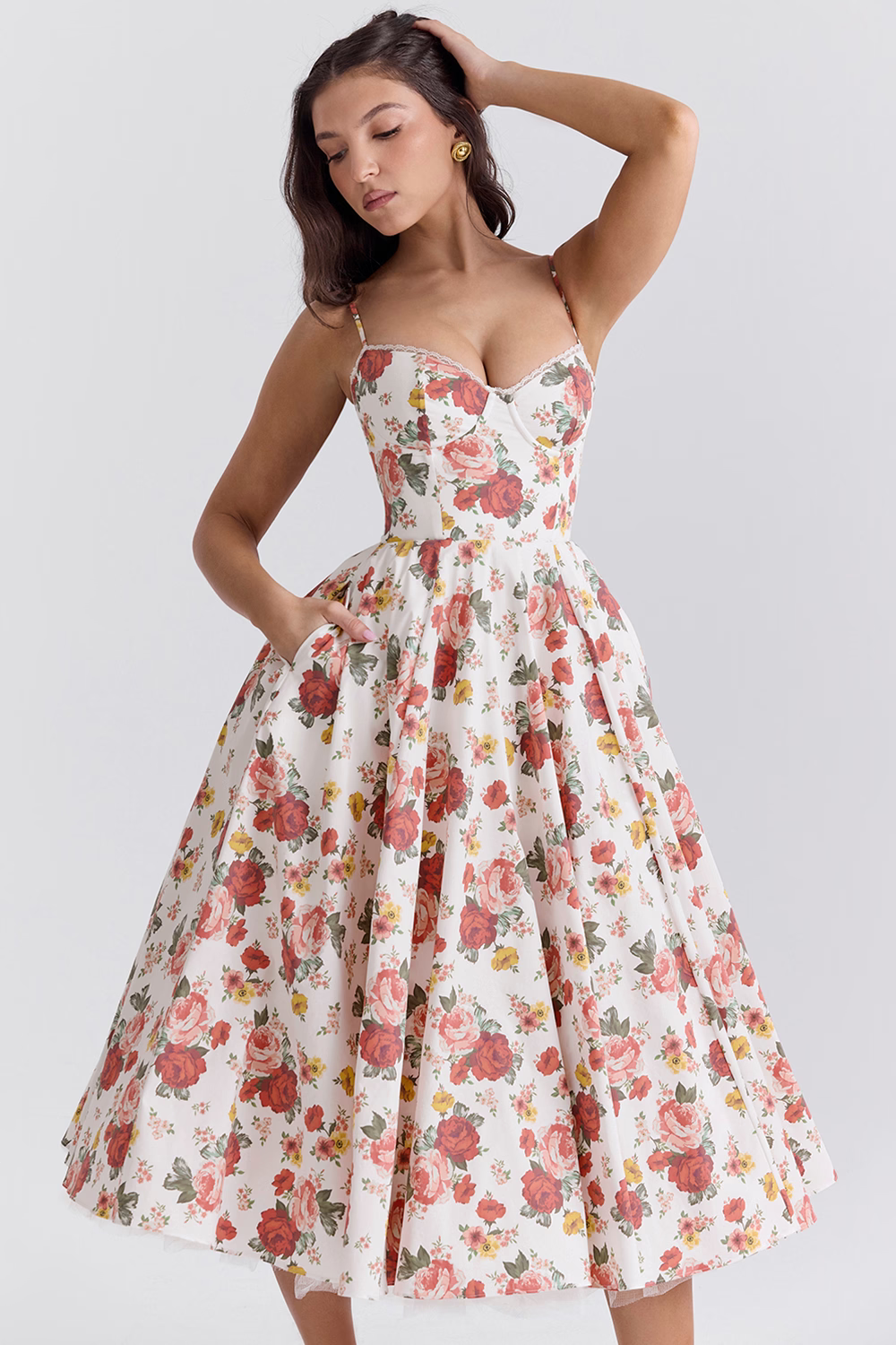Women's Festive Strapless Dress in Vintage Style for Special Occasions and Evening Events