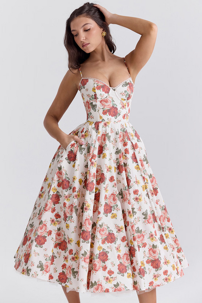 Women's Festive Strapless Dress in Vintage Style for Special Occasions and Evening Events