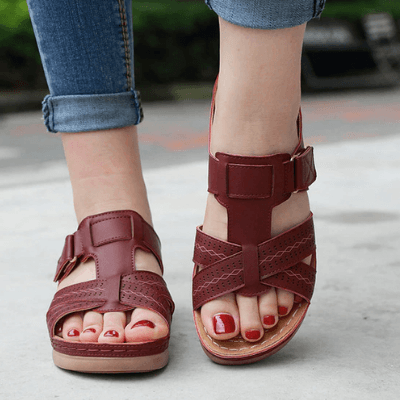 Women's Comfortable Slip-On Wedge Sandals for Everyday and Leisure