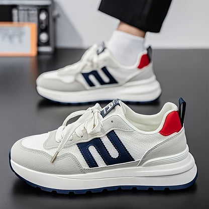 Herren Sneaker Preppy Stil Freizeit Laufschuhe Bequem Alltagsmode