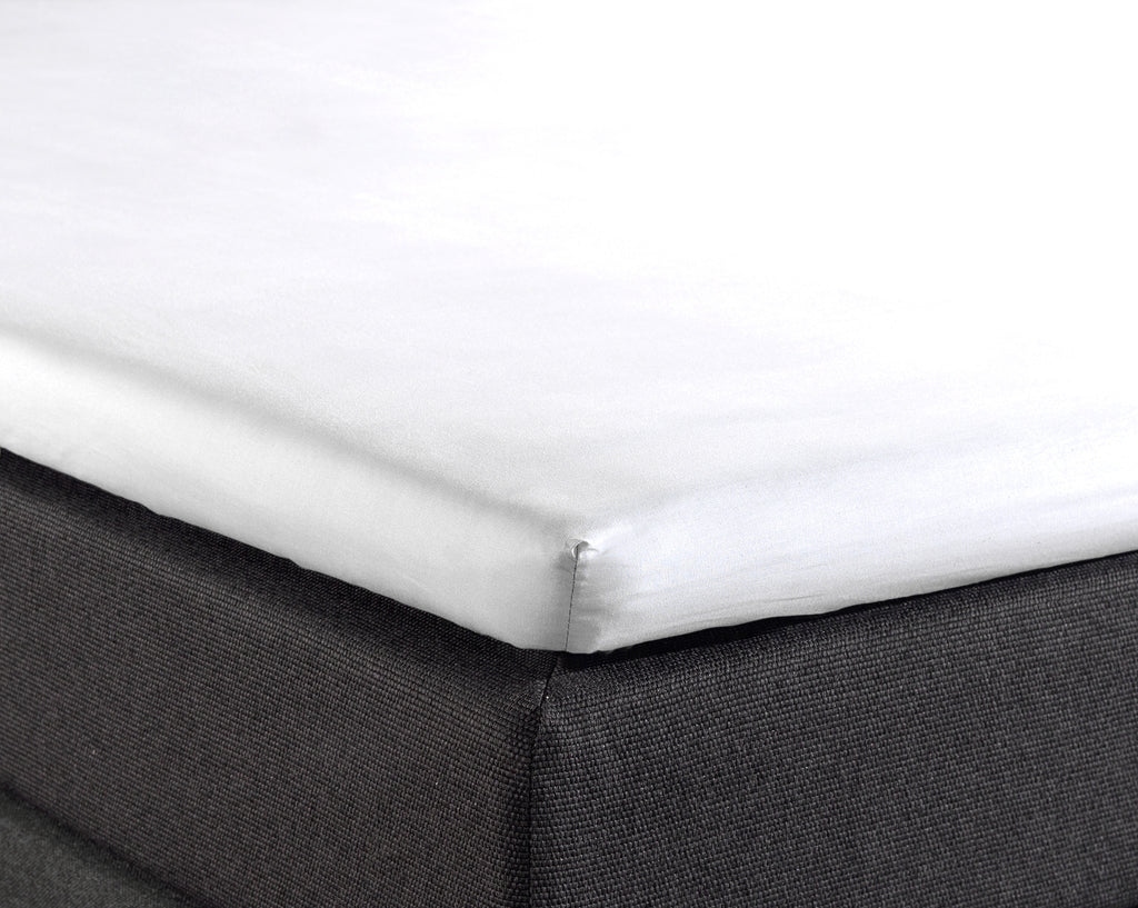 Hoeslaken splittopper katoen percal wit 160 x 210 cm, hoekhoogte 15 cm, voor boxsprings en matrassen