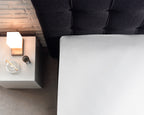 Splittopper hoeslaken percal katoen wit 160 x 220 cm, hoekhoogte 15 cm, voor boxspring of matras