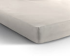 Hoeslaken katoen jersey crème 190/200 x 200/220 cm, 135 g/m², hoekhoogte 30 cm, voor boxspring en matras