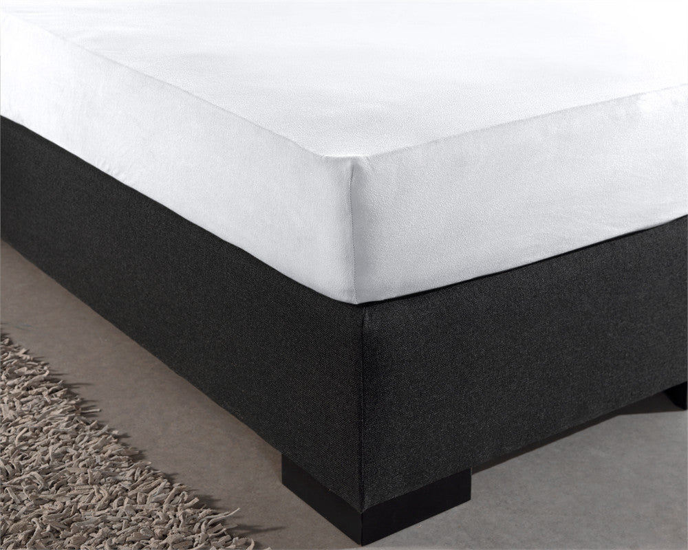 Hoeslaken dubbel jersey katoen wit 140 x 200/220 cm, hoekhoogte 40 cm voor matras en boxspring