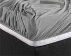 Hoeslaken jersey katoen grijs 140 x 200/220 cm, hoekhoogte 40 cm, voor boxsprings en matrassen