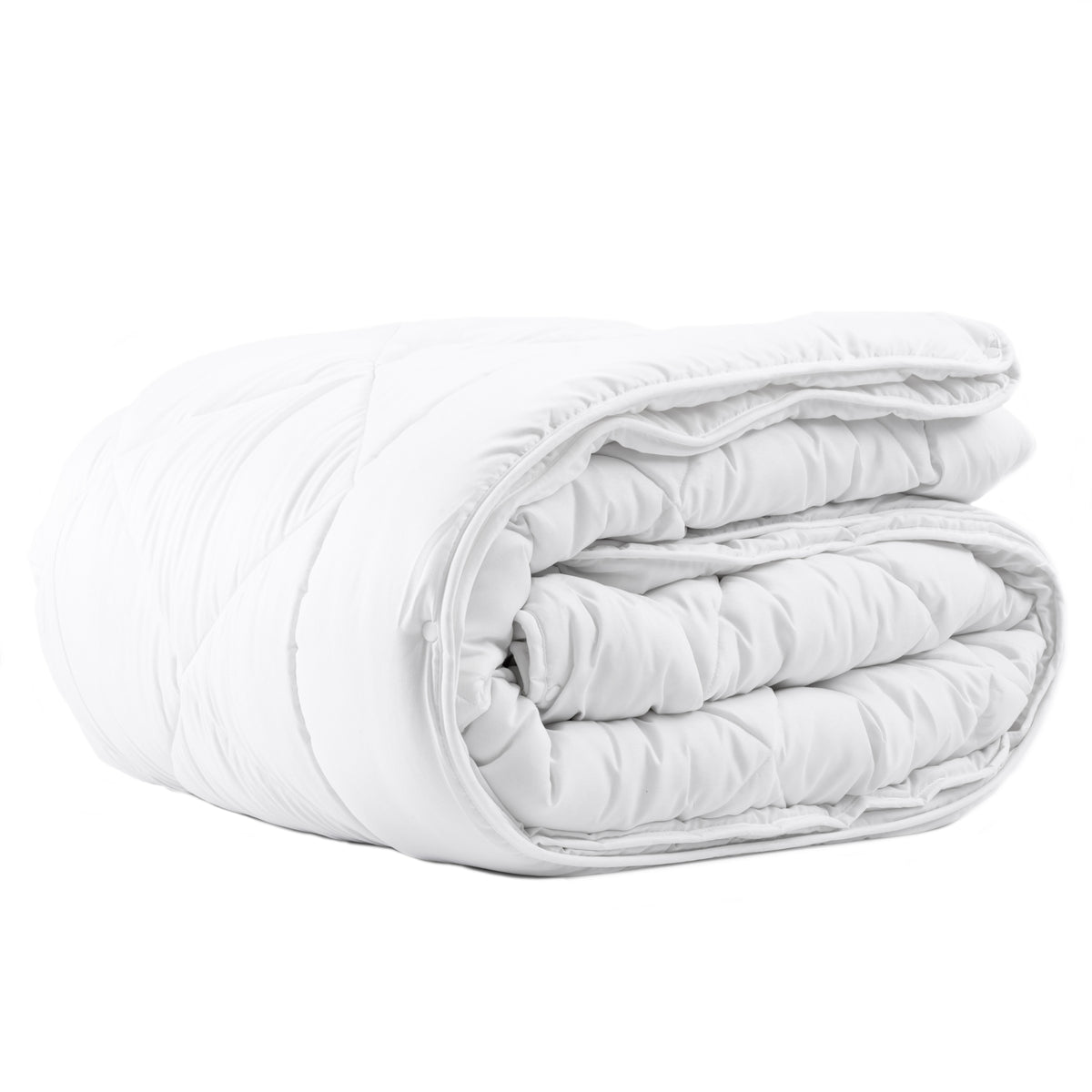 Dekbed 4-seizoenen micropercal polyester wit 240 x 220 cm, tweedelig met drukknopen voor de slaapkamer