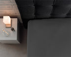 Hoeslaken jersey katoen antraciet 140 x 200/220 cm, hoekhoogte 30 cm, voor boxspring en matras