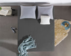Hoeslaken jersey katoen antraciet 140 x 200/220 cm, hoekhoogte 30 cm, voor boxspring en matras