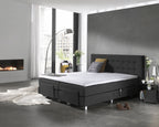 Molton split-topper hoeslaken katoen wit 160 x 200/220 cm, hoekhoogte 15 cm, anti-huisstofmijt