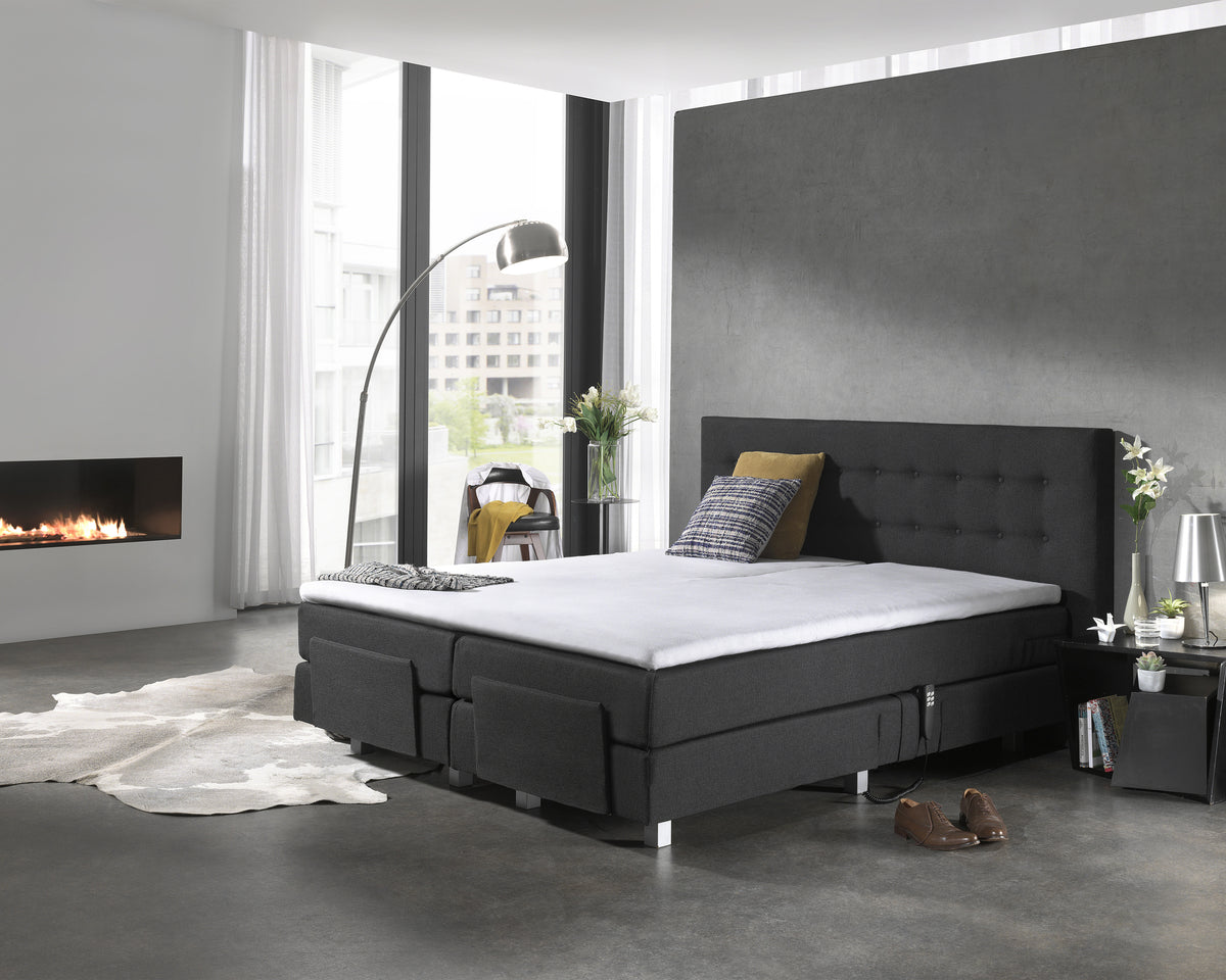 Molton split-topper hoeslaken katoen wit 160 x 200/220 cm, hoekhoogte 15 cm, anti-huisstofmijt