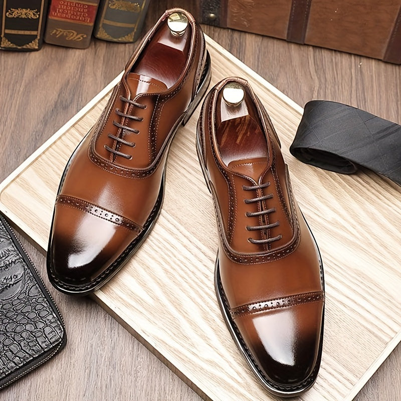 Herren Business Oxford Schuhe Eleganter Schnürer für Büro & Alltag
