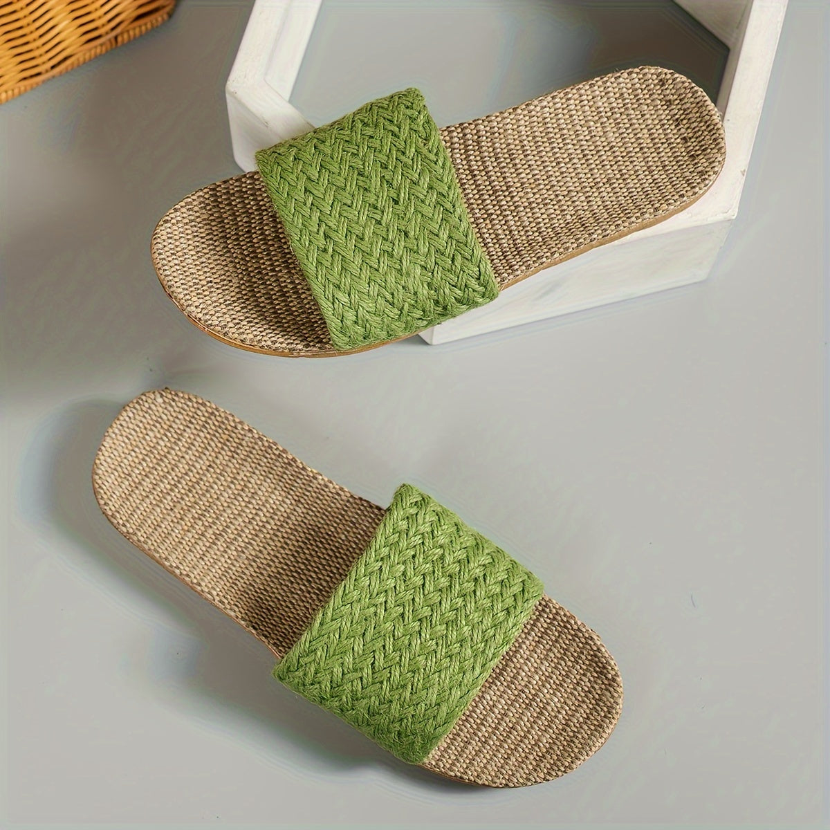 Women's Comfortable Summer Sandals in Casual Style – Flat Slip-Ons, Comfortable House Slippers, Open Toes