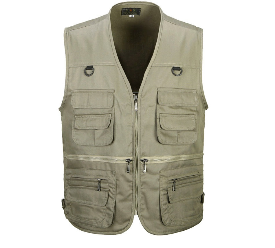 Men's Outdoor Utility Vest for Fishing, Photography, and Leisure – Multifunctional with Many Pockets