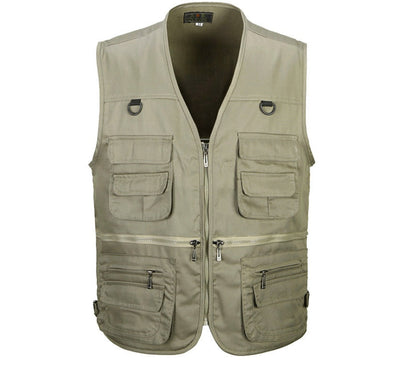 Men's Outdoor Utility Vest for Fishing, Photography, and Leisure – Multifunctional with Many Pockets