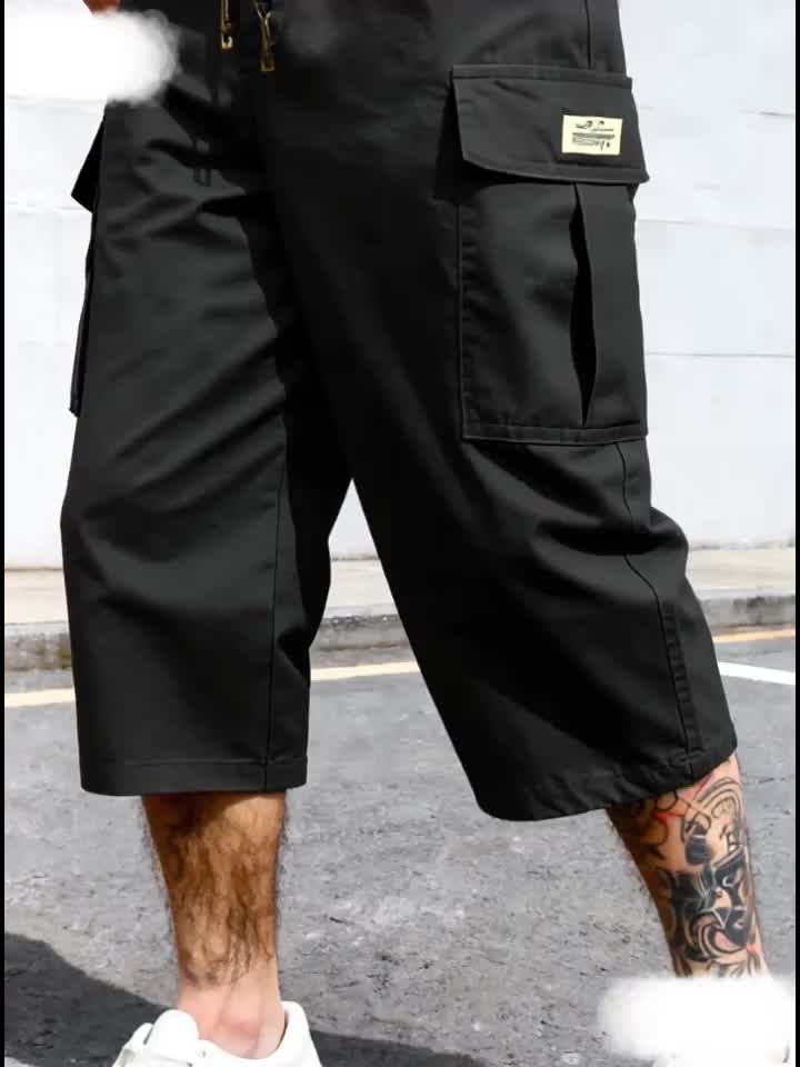 Herren Cargo Shorts Freizeit Knie-Länge mit Taschen – Lässige Streetwear für Alltag und Sport