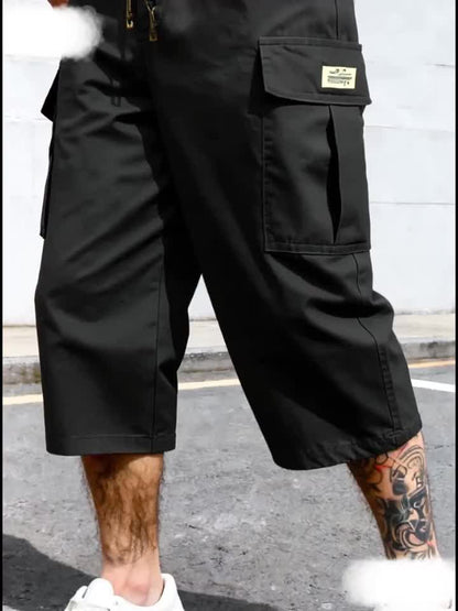 Herren Cargo Shorts Freizeit Knie-Länge mit Taschen – Lässige Streetwear für Alltag und Sport